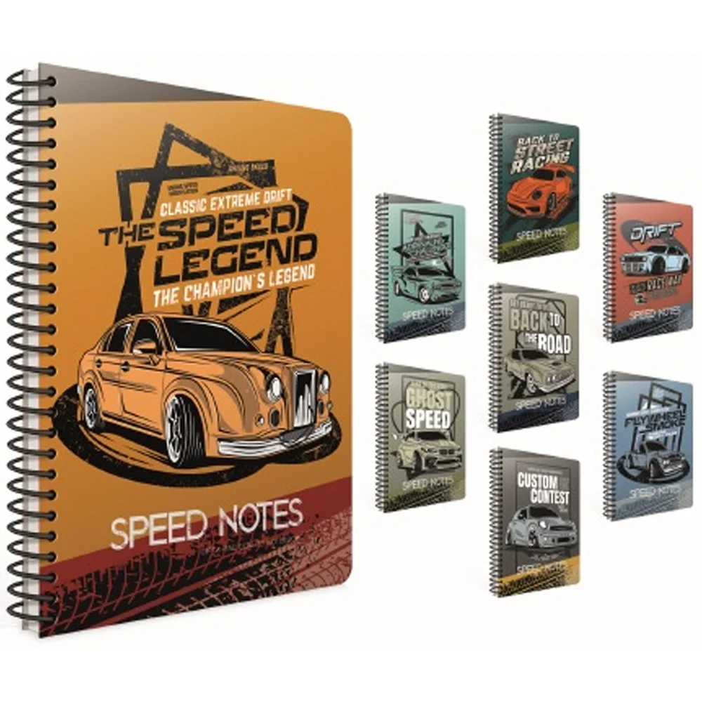 Gıpta Speed Notes SpiralliKarton Kapak Defter A4 80 YP Çiz.