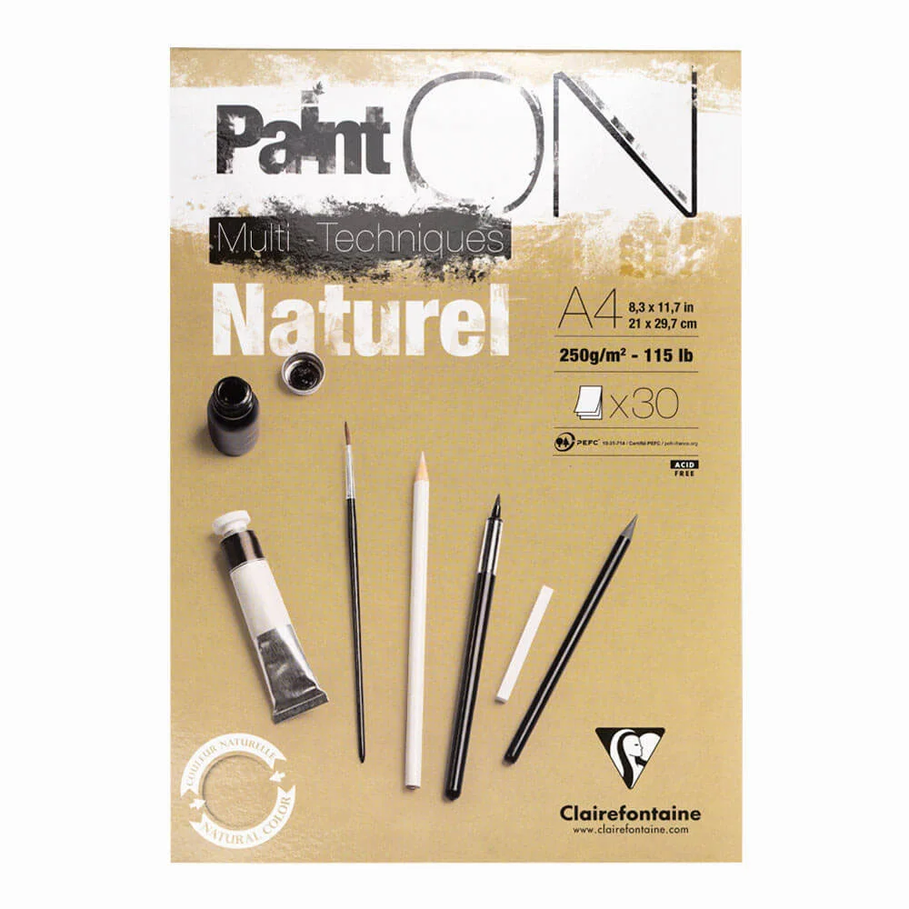 Clairefontaine paint-on Naturel A4 250 GR 30 Yp Kr Tk Kısa Kn Yp-4 Lü