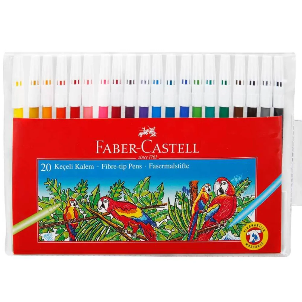 Faber-Castell Keçeli Kalem Yıkanabilir 20 Renk 5067 15512