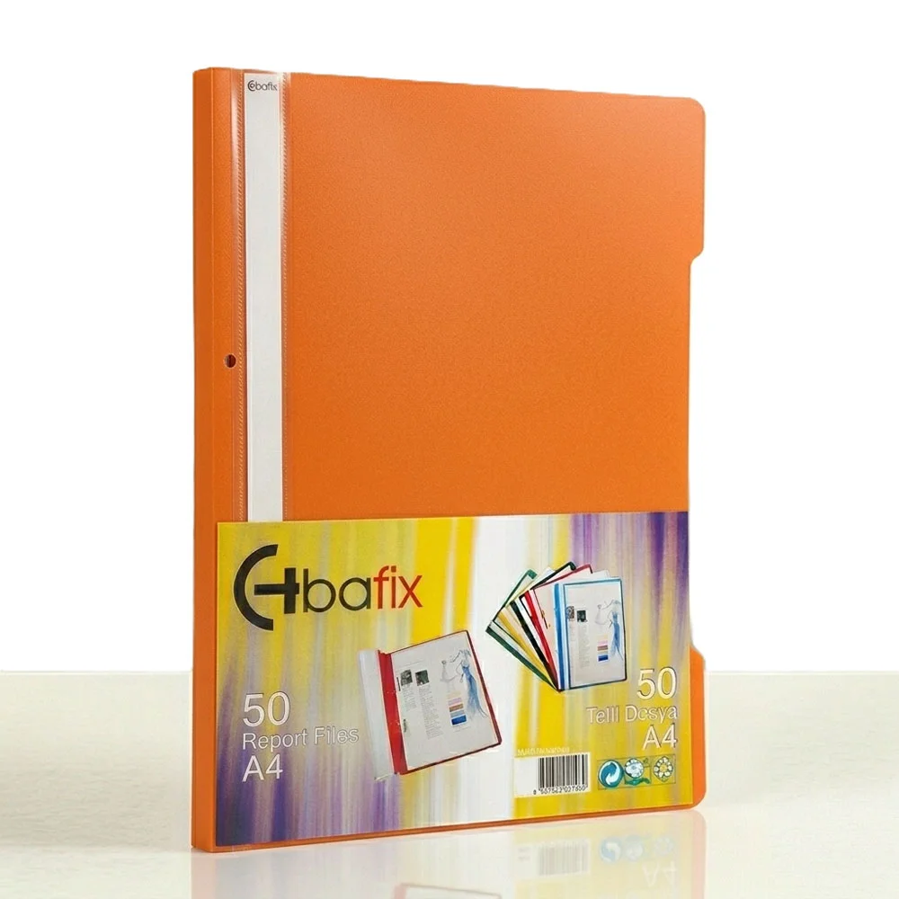 Bafix Telli Dosya Plastik XL Turuncu A4