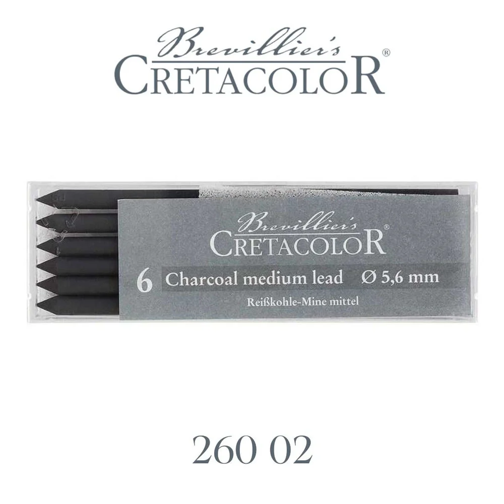 Cretacolor Charcoal Medium Kömür Portmin Uç 5,6mm 6Lı 26002