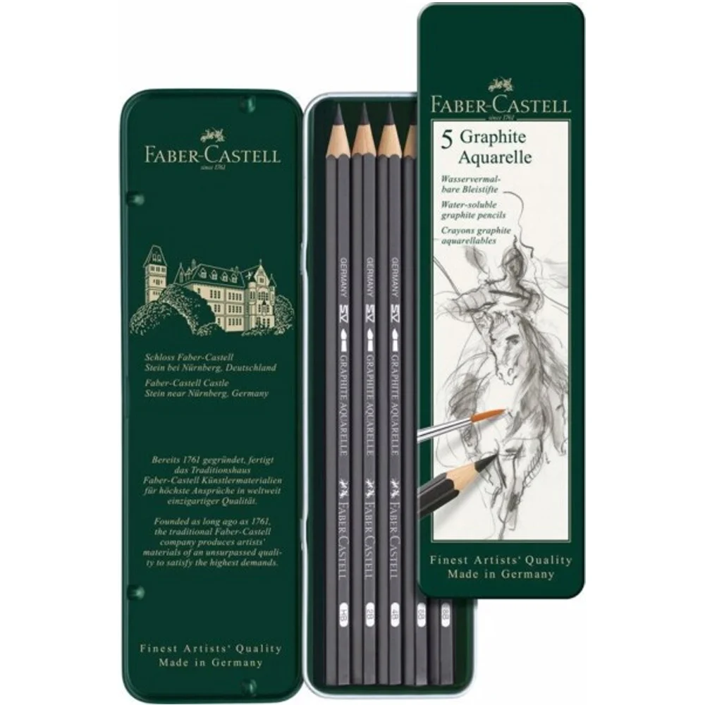 Faber-Castell Çizim Kalemi Grafit Aqr. 5 Li Metal Kt. 5160117805000