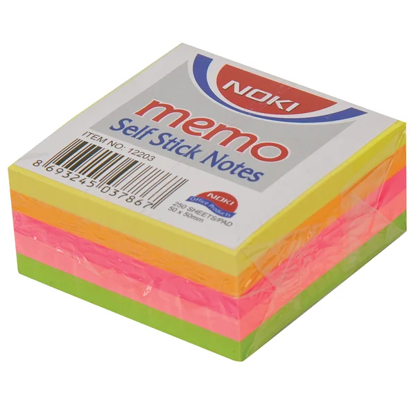 Noki Yapışkanlı Not Kağıdı 50x50 Pastel Küp Bl No:12203