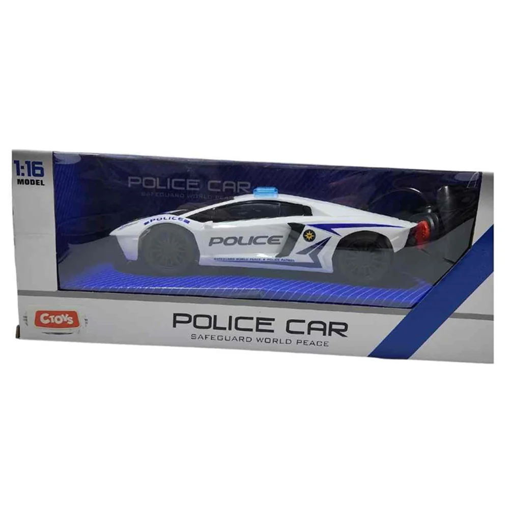 Ctoy Oyuncak Işıklı Ve Sesli Uzaktan Kumandalı Polis Arabası 1:16 CTOY-QX3689-A3