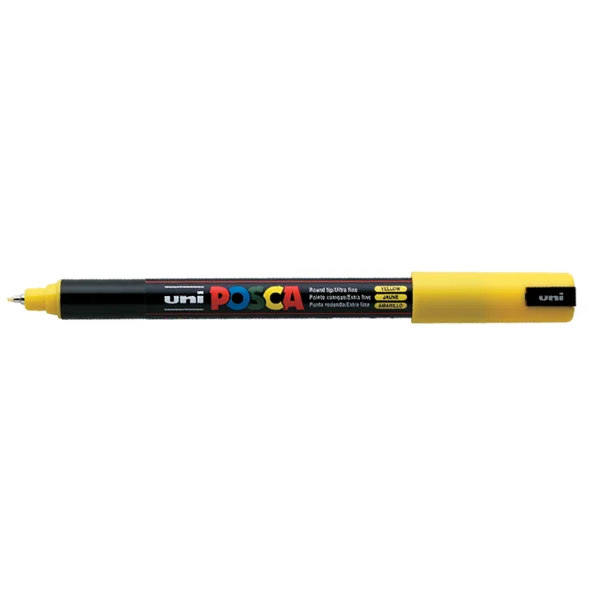 Uni-Ball Posca Markör Boyama Su Bazlı Poster 0.7 MM Sarı PC-1MR