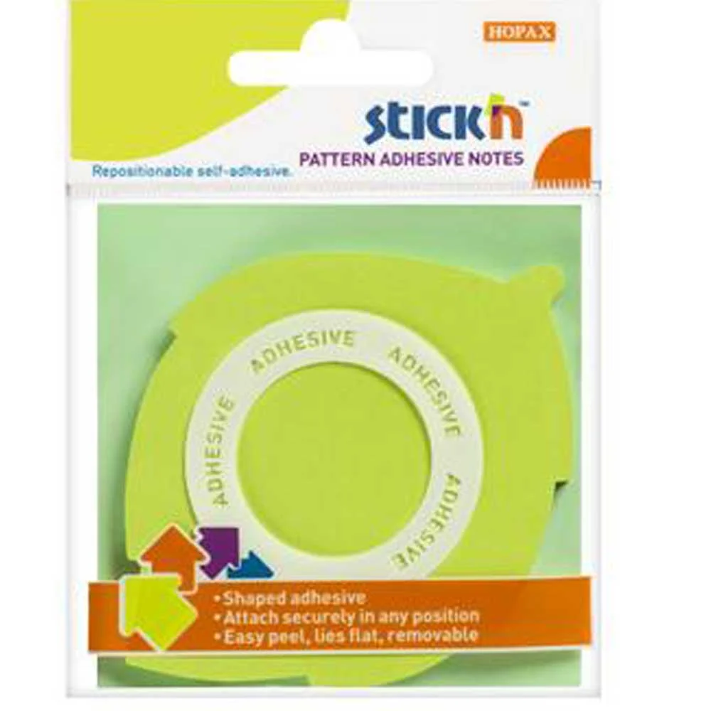 Hopax Stickn Yapışkanlı Not Kağıdı Yaprak Şekilli 50 YP 70x70 Yeşil 21543