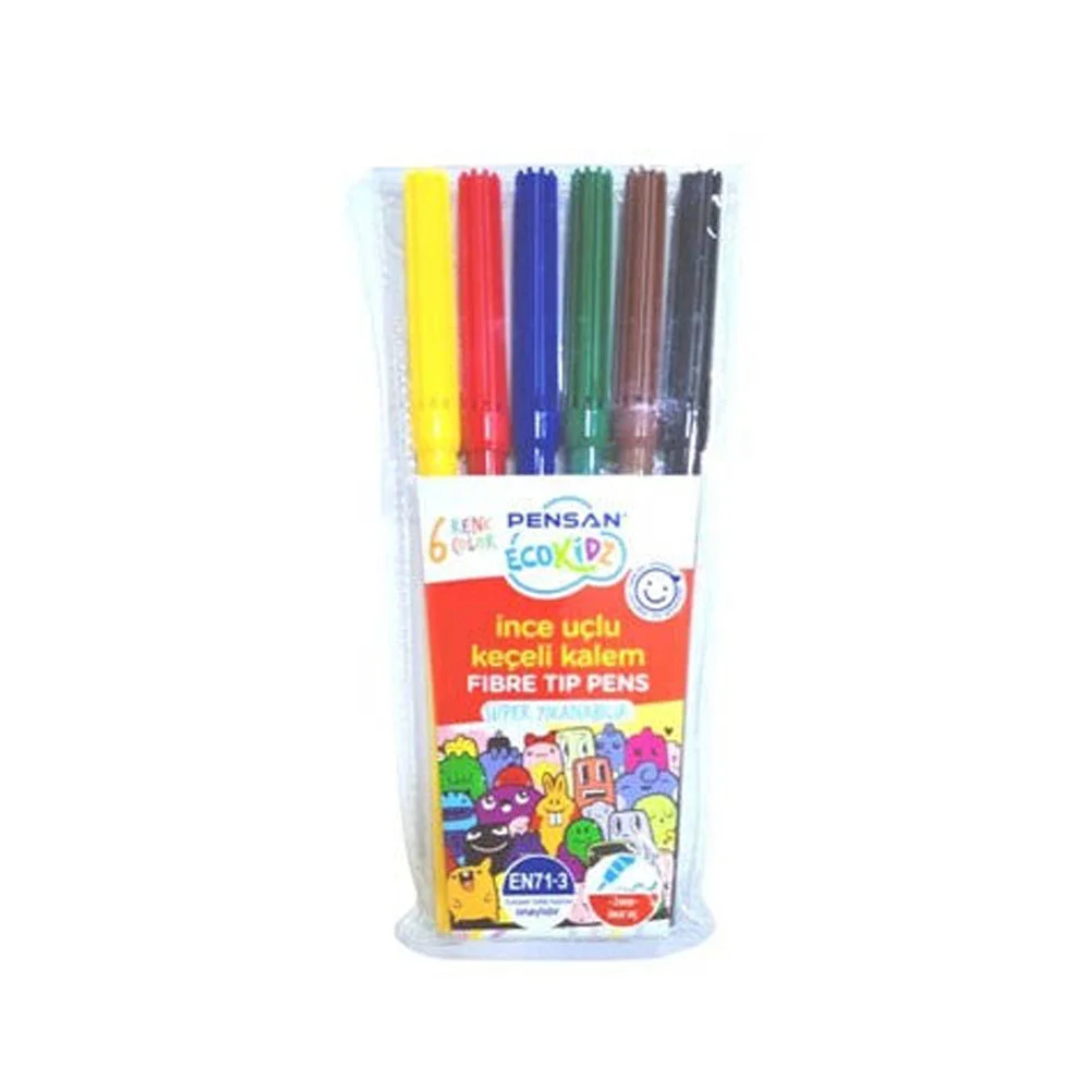 Pensan Kidz Keçeli Kalem İnce Uçlu 6 Renk 5000