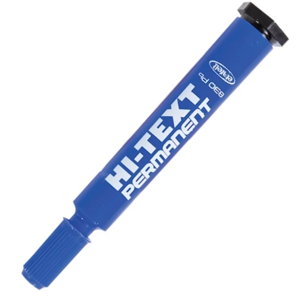 Hi-Text Markör Permanent Yuvarlak Uçlu Mavi 830PB