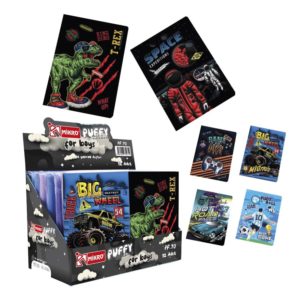 Mikro Not Defteri Puffy For Boys PF-70