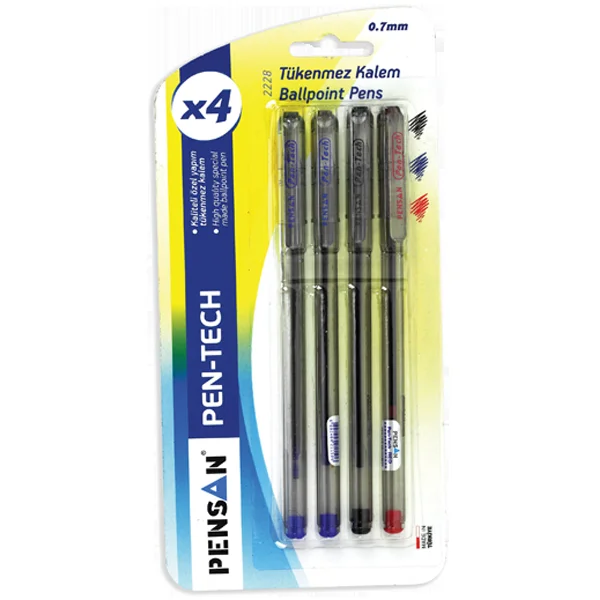 Pensan Tükenmez Kalem Pen Tech 0.7 MM Siyah 2228