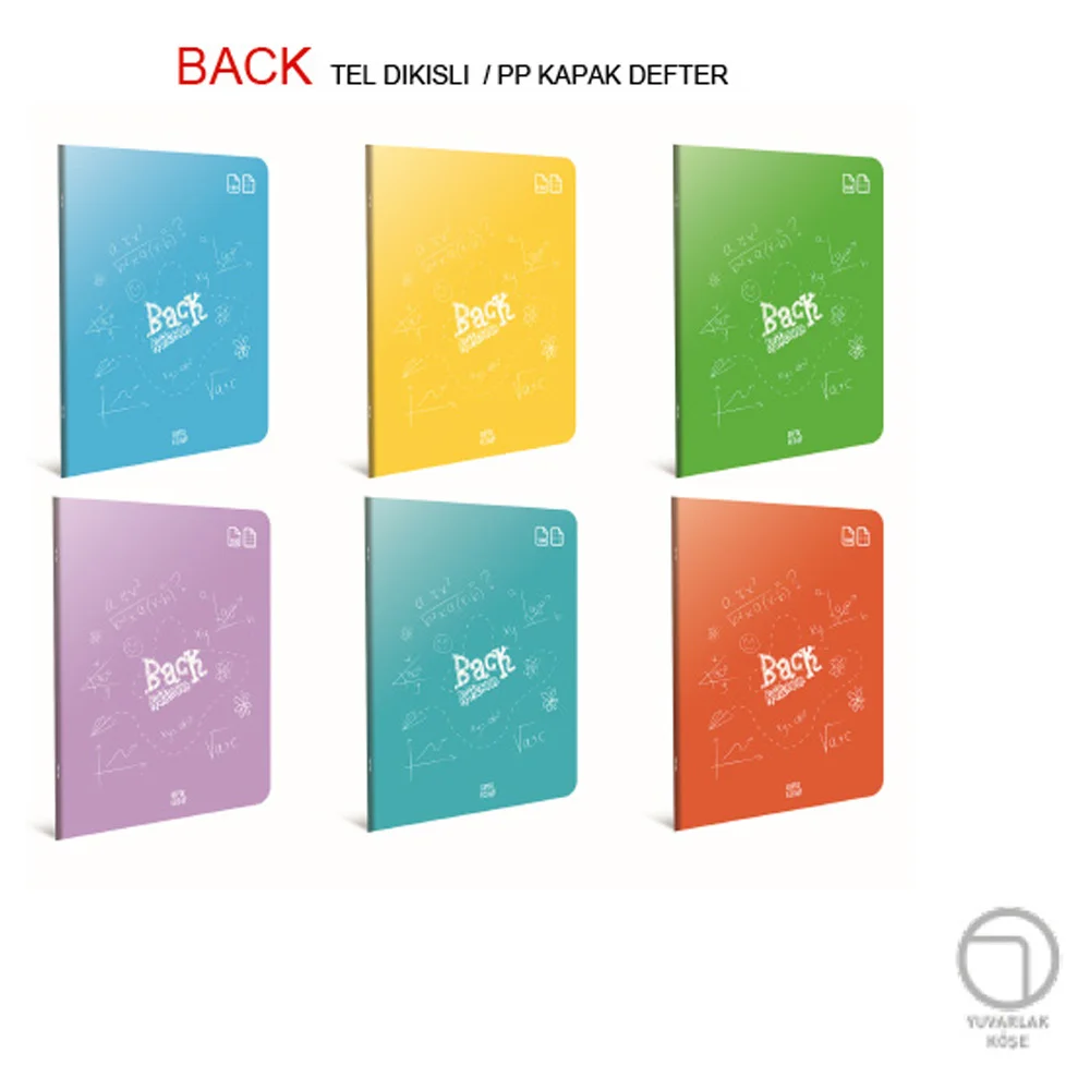 Gıpta Back Tel Dikiş Plastik Kapak Defter A4 60 YP Kareli 4982