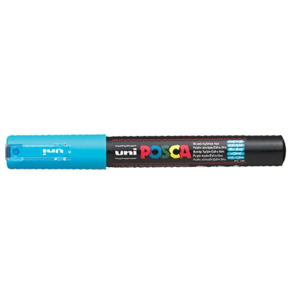 Uni-Ball Posca Markör Boyama Su Bazlı Poster 0.7 MM Açık Mavi PC-1M