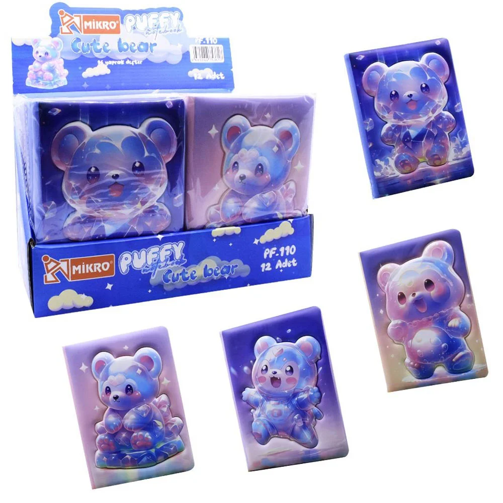 Mikro Not Defteri Puffy Cute Bear Pf-110