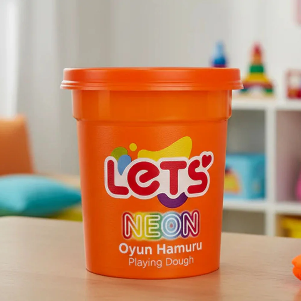 Lets Oyun Hamuru Tek Renk Neon Turuncu 110 G