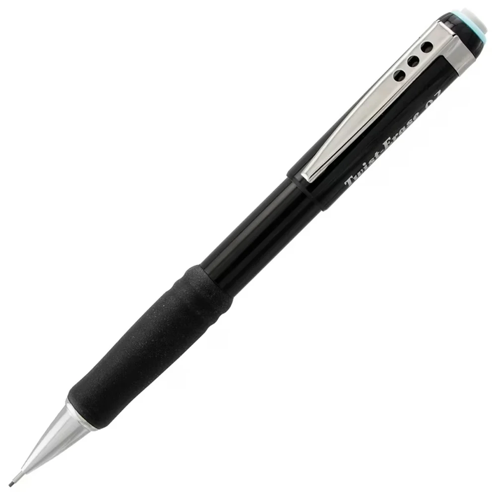 Pentel Versatil Kalem Twist Metal Klipsli Büyük Boy Silgili 0.7 MM QE517-AX