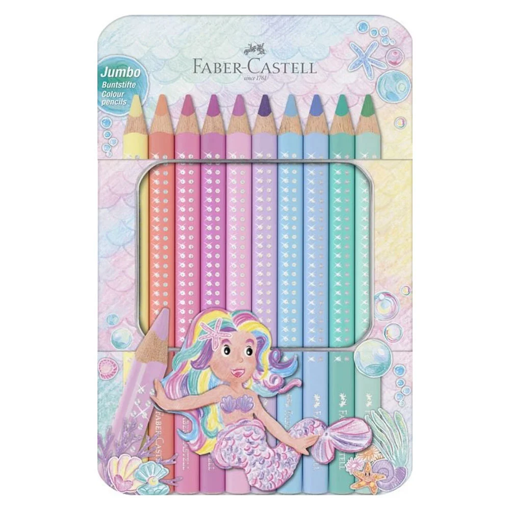 Faber-Castell Kuru Boya Kalemi Sparkle Jumbo 10 Lu 5171210910000