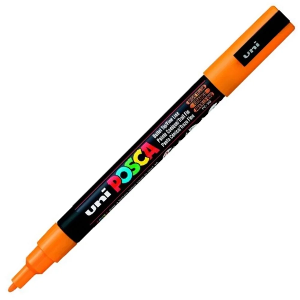 Uni-Ball Posca 0.9-1.3 Su Bazlı Poster Markörü Parlak Sarı N PC-3M