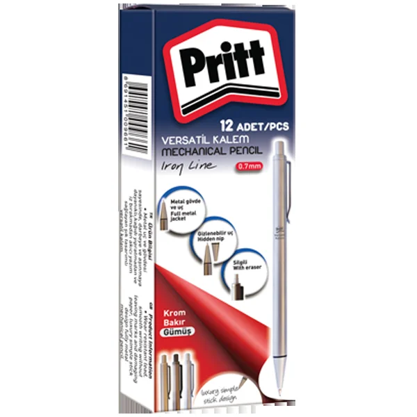 Pritt Versatil Kalem İron Line 0.7 MM Gümüş 3707
