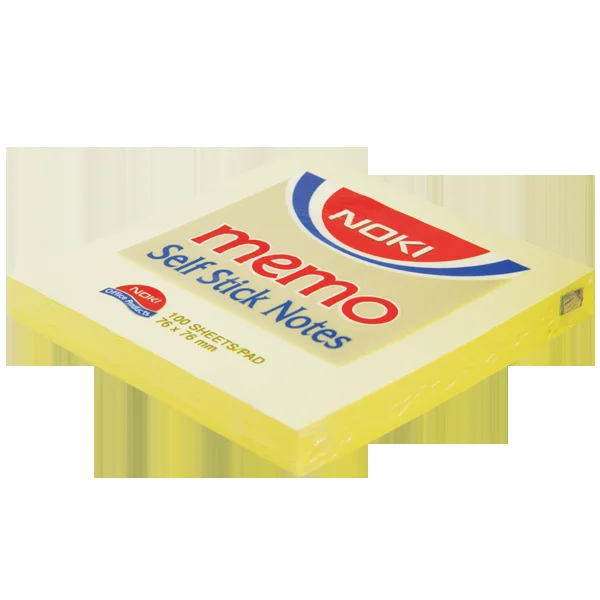 Noki Yapışkanlı Not Kağıdı Memo 100 YP 75x75 Sarı 12007