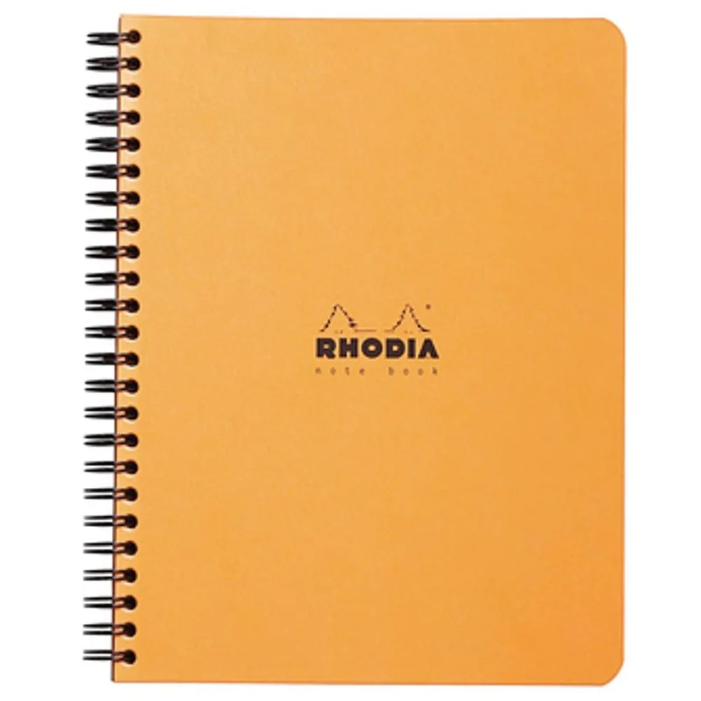 225x297 MM A4+Çizgili Defter Turuncu Kapak Yandan Spiralli 80 YP 5 Li