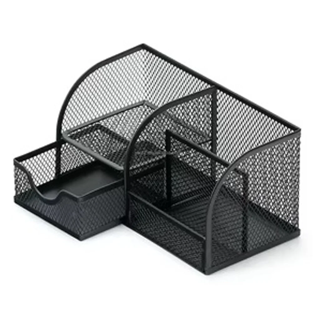 Bafix Metal Kalemlik 4 Bölmeli Siyah Mmk7023