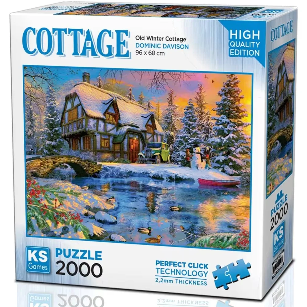 Ks Games Old Winter Cottage 2000 Parça Yetişkin Puzzle