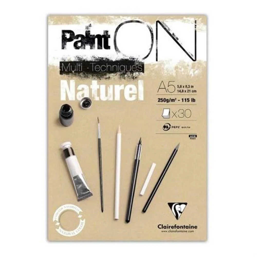 Clairefontaine paint-on Naturel A5 250g.30yp Kr Tk Kısa Kn Yp 4 Lü