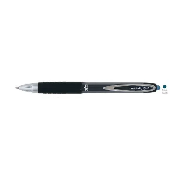 Uni-Ball Roller Kalem Signo 207 Jel Bilye Uç basmalı 0.7 MM Mavi-Siyah UMN-207