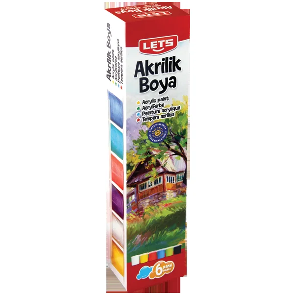 Lets Akrilik Boya 6 LI 25 ML Ana Renkler L-5200