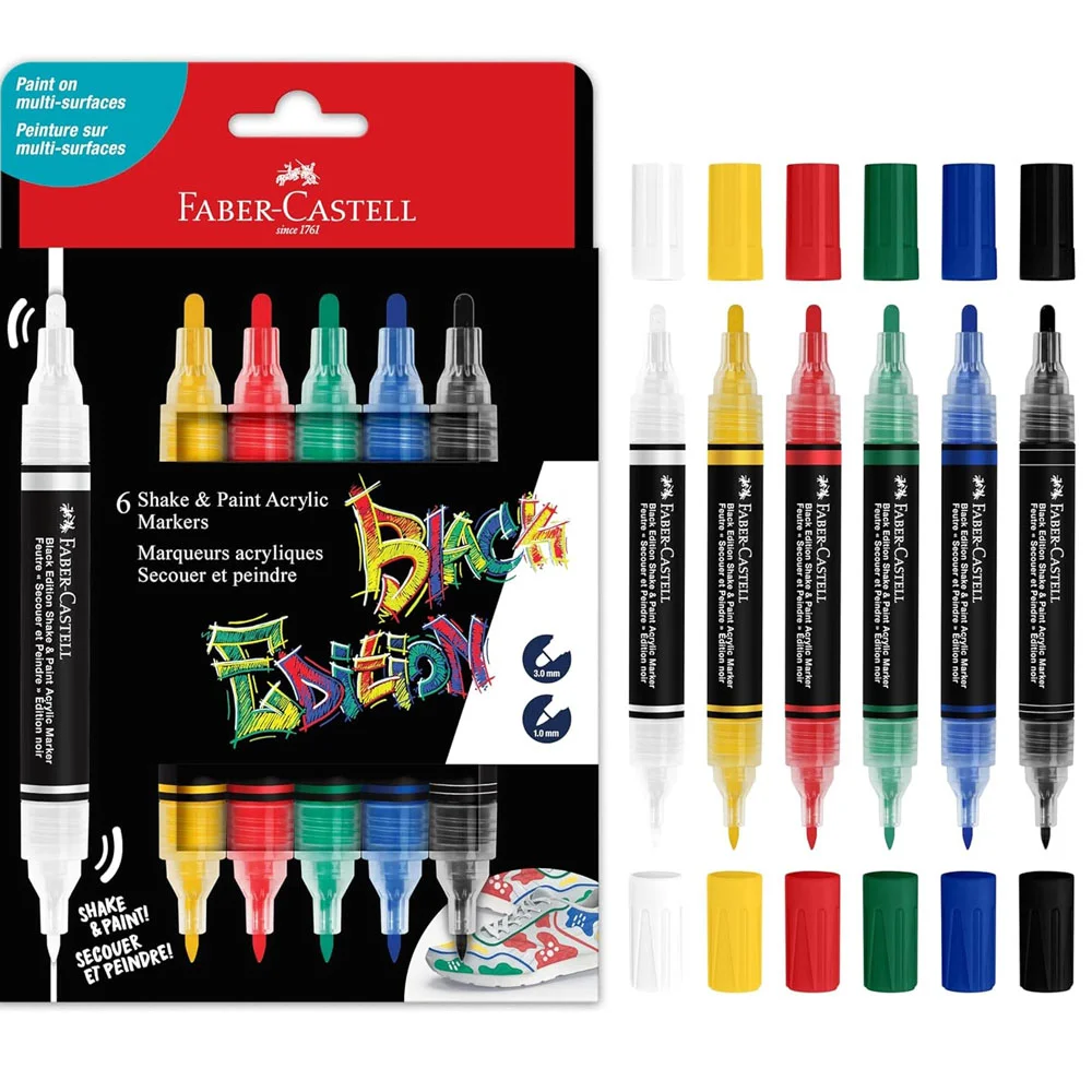 Faber-Castell Markör Be Shake&amp;paint Markör 6 Lı Klasik