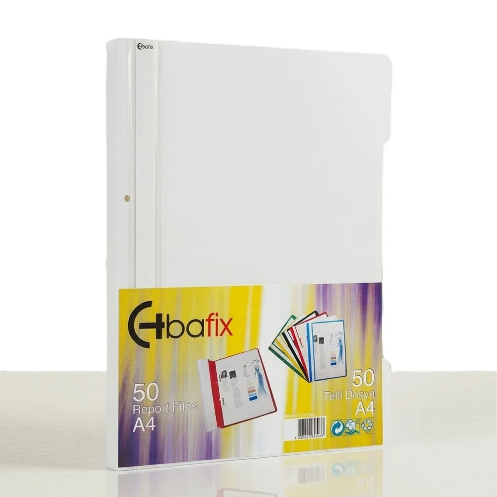 Bafix Telli Dosya Plastik XL Beyaz A4